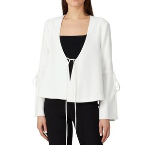 Derek Lam White Tie Front Jacket